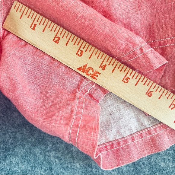TOMMY BAHAMA Sea Glass Shorts 100% Linen Preppy Coral Pink Size 2 - Picture 7 of 12